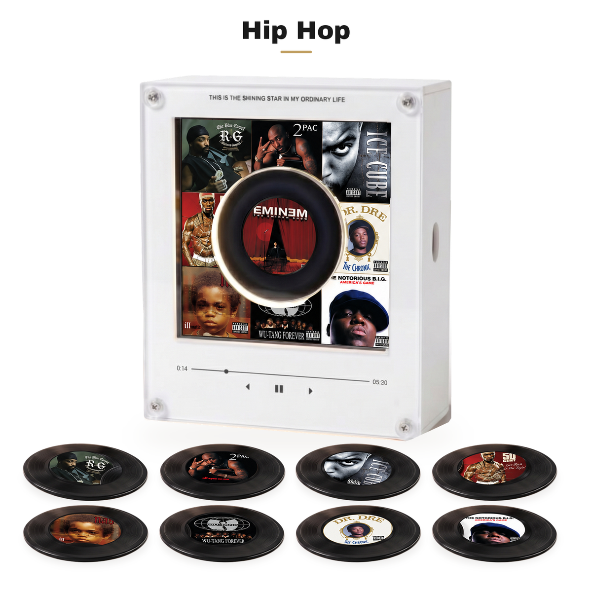 Melodisk Hip Hop — music box and nine mini vinyl discs